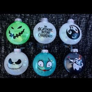 Inspired “Nightmare before Christmas” custom Ornaments